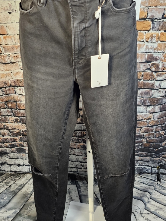 Good American Denim - GOOD AMERICAN Good Legs Skinny Jeans NWT Black Wash Slit Hem 35” Stretch Denim